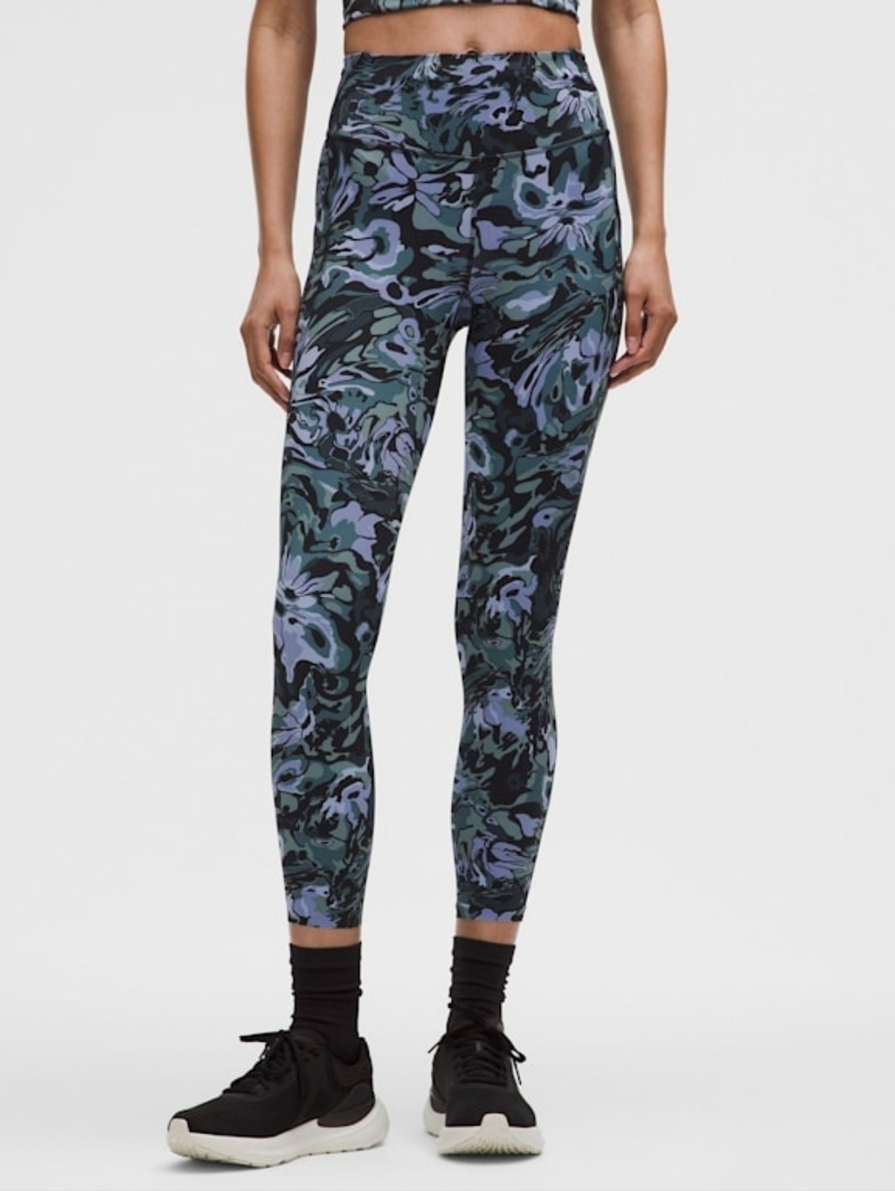 NWT Lululemon Fast And Free HR Tight 25" Pockets, Flower Meld Multi, Size 14